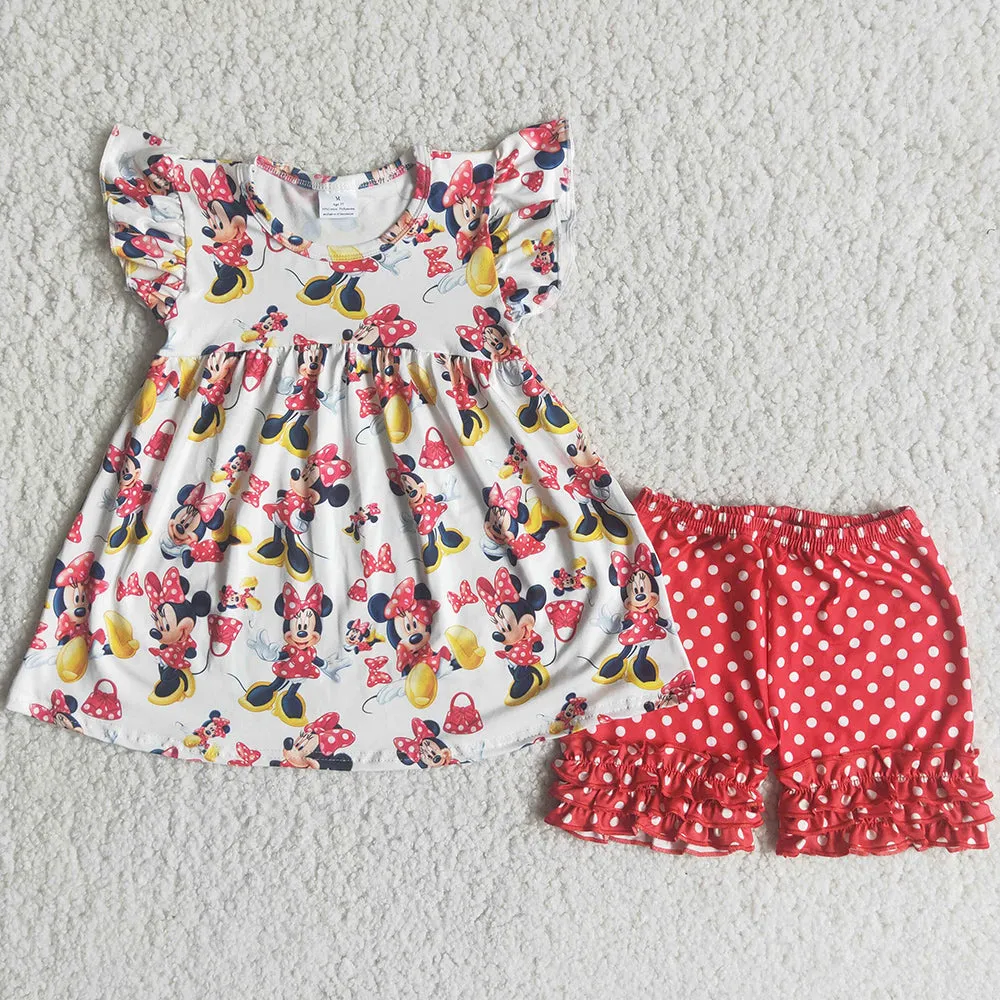 Boutique Baby Girls Clothes Tunic Top Icing Shorts Outfits C0-15