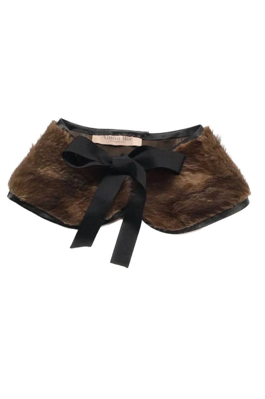 Collar with Black Ribbon Trim