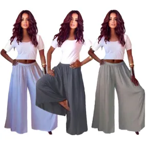 Maggie Gauchos Elastic Waist Palazzo Pants
