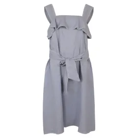 Nardo Dress Seagull/Coconut Embroidery