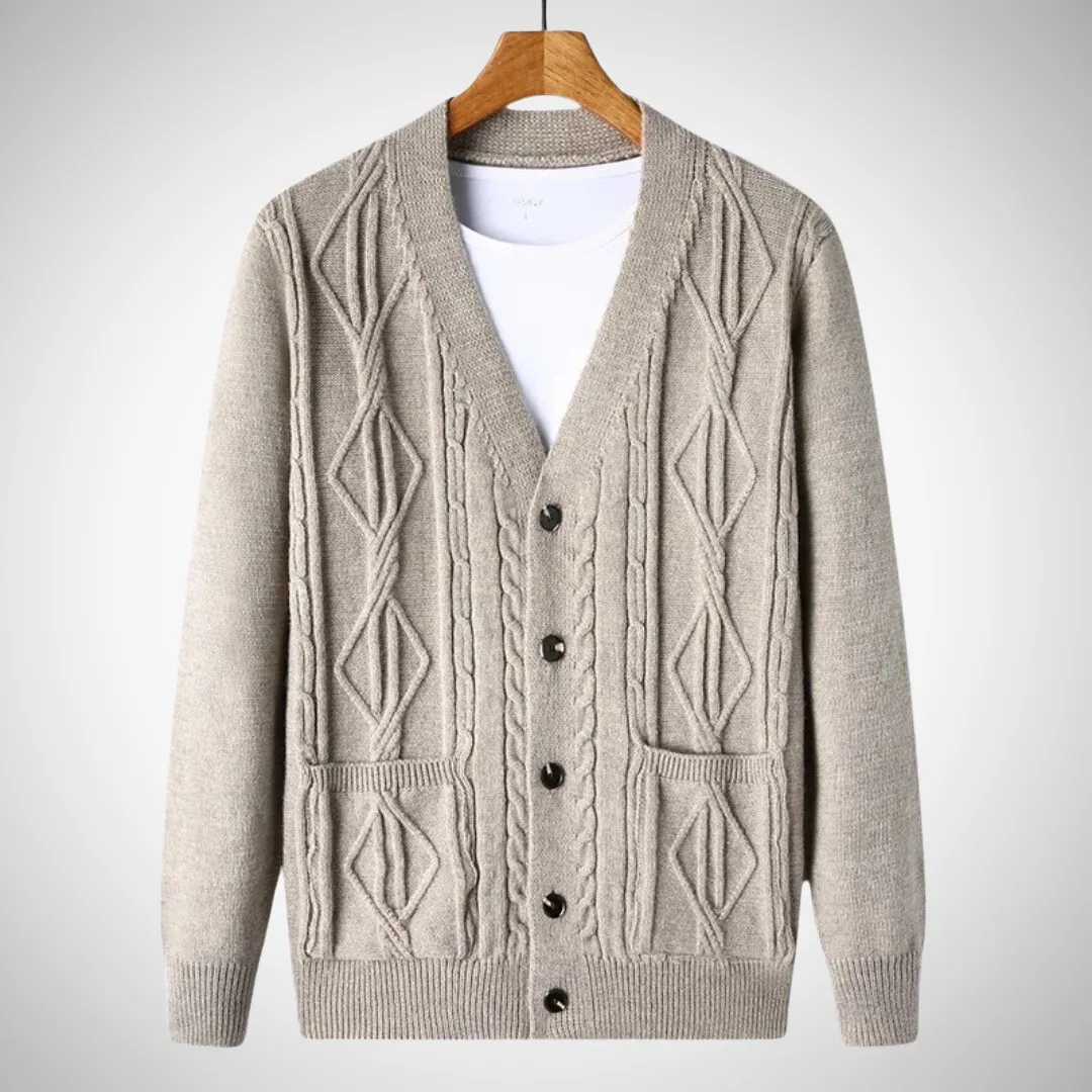 Natanael Stylish Ribbed Cardigan
