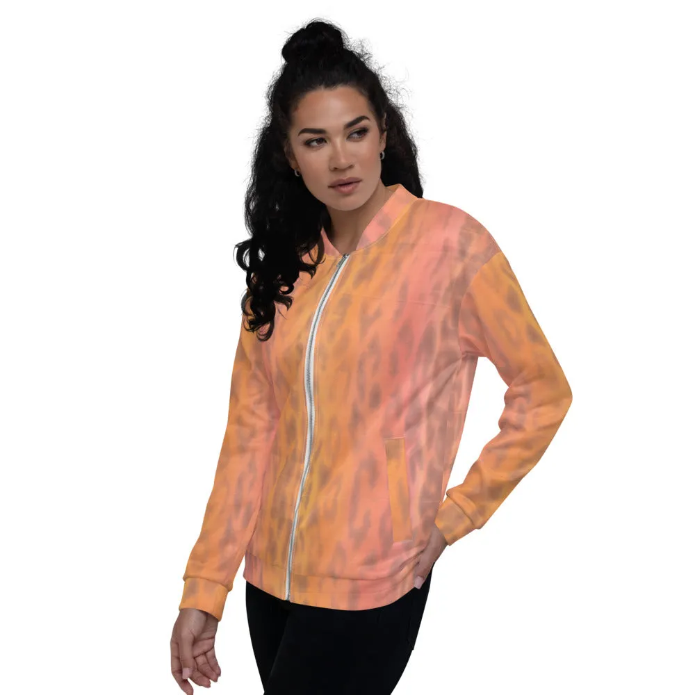 Unisex Bomber Jacket - Ombre Leopard - Women