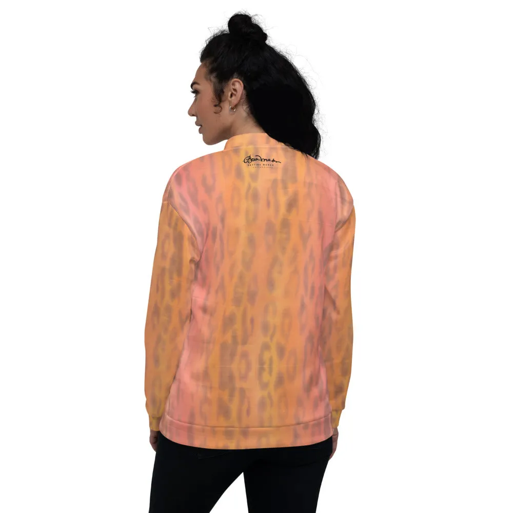 Unisex Bomber Jacket - Ombre Leopard - Women